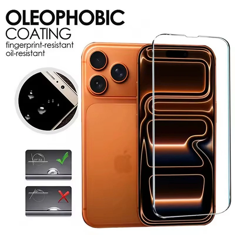 5 uds vidrio templado para iPhone 17 16 15 14 11 12 13 Pro Max Protector de pantalla para iPhone Air XR X XS 16 15 Plus vidrio Protector - imagen 5