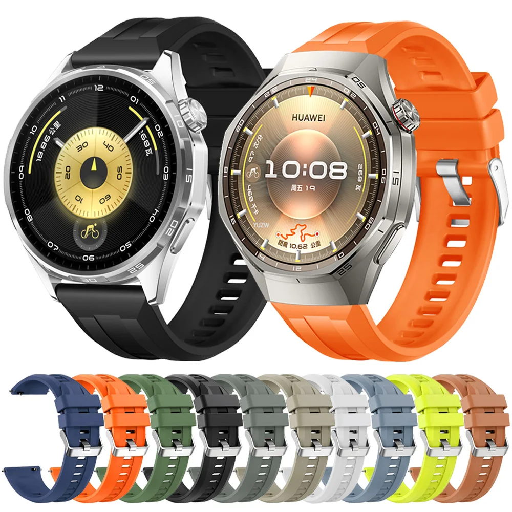 Correa oficial de 22mm para Huawei Watch GT 6 6Pro, pulsera de silicona suave de 46mm para Huawei Watch 5 4/GT5 Pro GT 4 3 2 46mm - imagen 2
