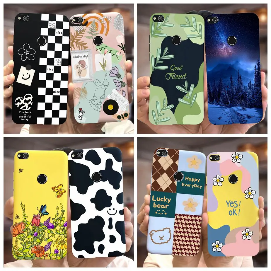Para Huawei P8 Lite 2017 funda Honor 8 Lite funda de silicona suave Fundas con estilo pintado fundas para Huawei GR3 2017 Coque parachoques
