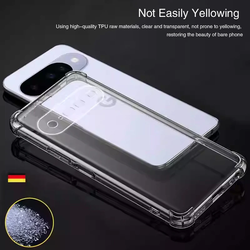 Funda de silicona suave para Google Pixel 10 Pro/10 Pro XL 5G Airbag TPU funda protectora transparente para teléfono diseño delgado a prueba de golpes - imagen 4