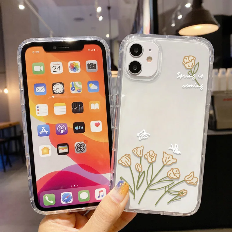 Funda de silicona para Xiaomi Redmi Note, 11, 10, 9, 8, 9s, 10s, 9C, NFC, 9A, 10C, 12 Lite, 11T, 12T, Poco X3 Pro, X5, F5, F3, Fundas de flores - imagen 4