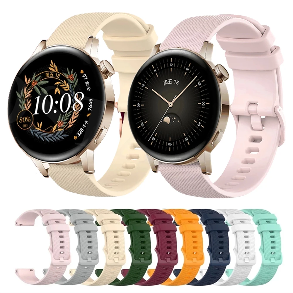 Correa de silicona de 18/20/22mm para Huawei Watch GT5 GT4 41mm 46mm GT3 GT2 correa de reloj inteligente para COROS Pace 3/2/APEX 42mm 46mm - imagen 3