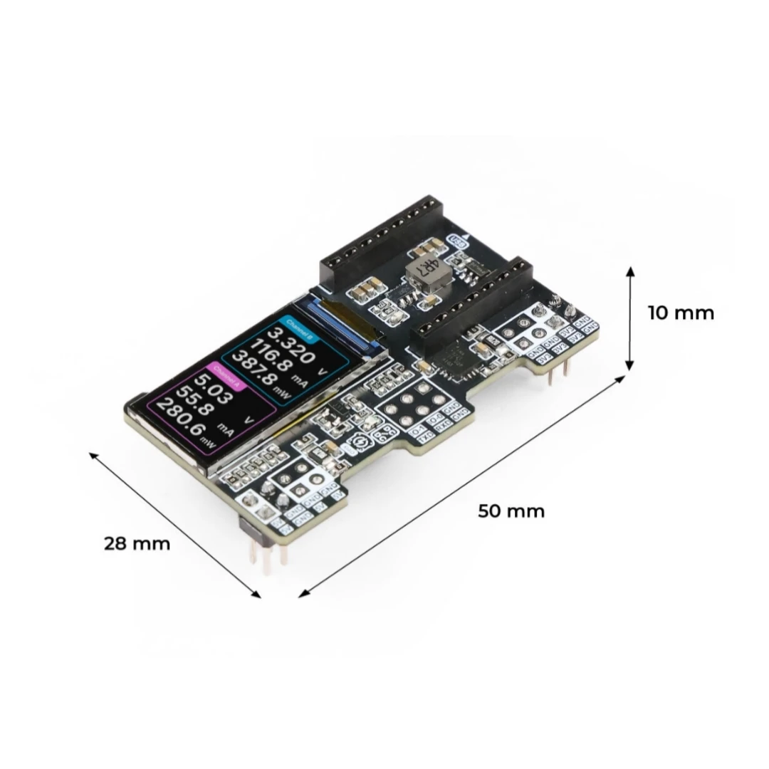 XIAO PowerBread: una fuente de alimentación de placa de pruebas y medidor compatible con placas de desarrollo XIAO, con pantalla LCD a color - imagen 5