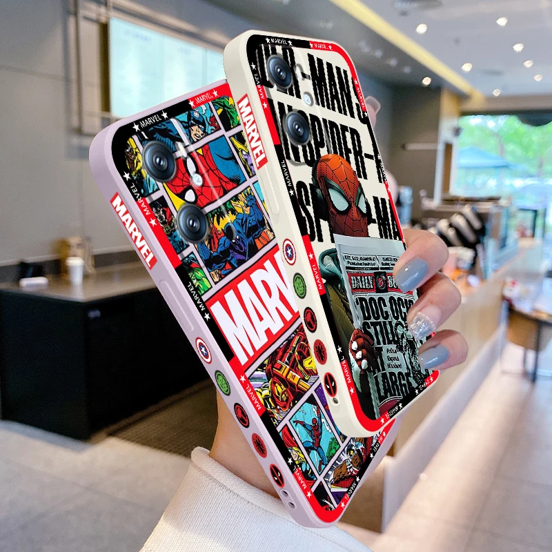 Póster Artístico de Los Vengadores de Marvel, cuerda líquida a la izquierda para OPPO Find X6, X5, X3, A98, A96, A94, A93, A77, A76, A74, A72, A57, A53, A16, 5G - imagen 2