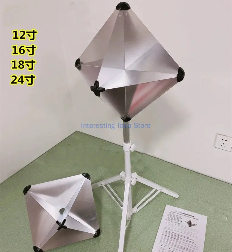 Reflector de esquina Reflector de aluminio/marino Reflector de múltiples caras de taladro de 12/16/18/24 pulgadas con soporte