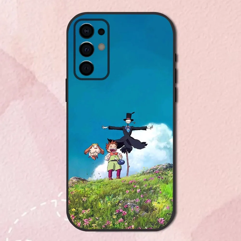 Funda de teléfono de Anime para Samsung S24,S21,S22,S23,S30,Ultra,S20,Plus,Fe,Lite,Note,10,9,5G M-Moving Castle, carcasa suave negra - imagen 4