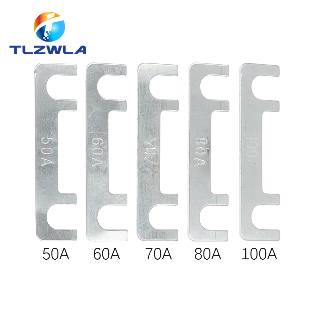 Fusible automático tipo placa plana 32V tipo horquilla perno batería fusible soporte de modificación de coche 30A 40A 50A 100A fusible de coche perno de horquilla plana - imagen 3