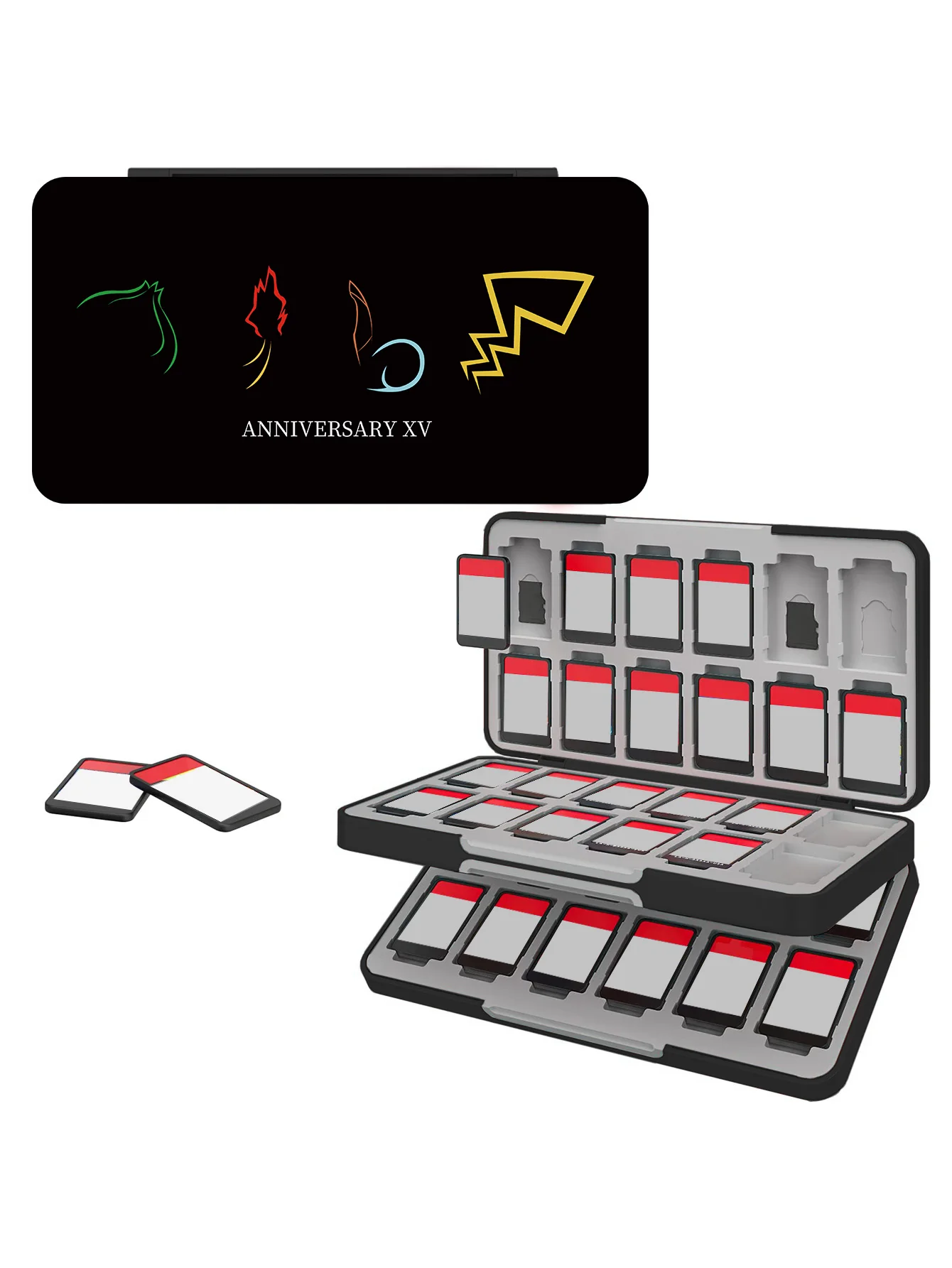 Soporte para caja de juegos Switch con 48 ranuras para cajas y espacio de almacenamiento para 48 tarjetas Micro SD, accesorio de viaje portátil para administrador de juegos