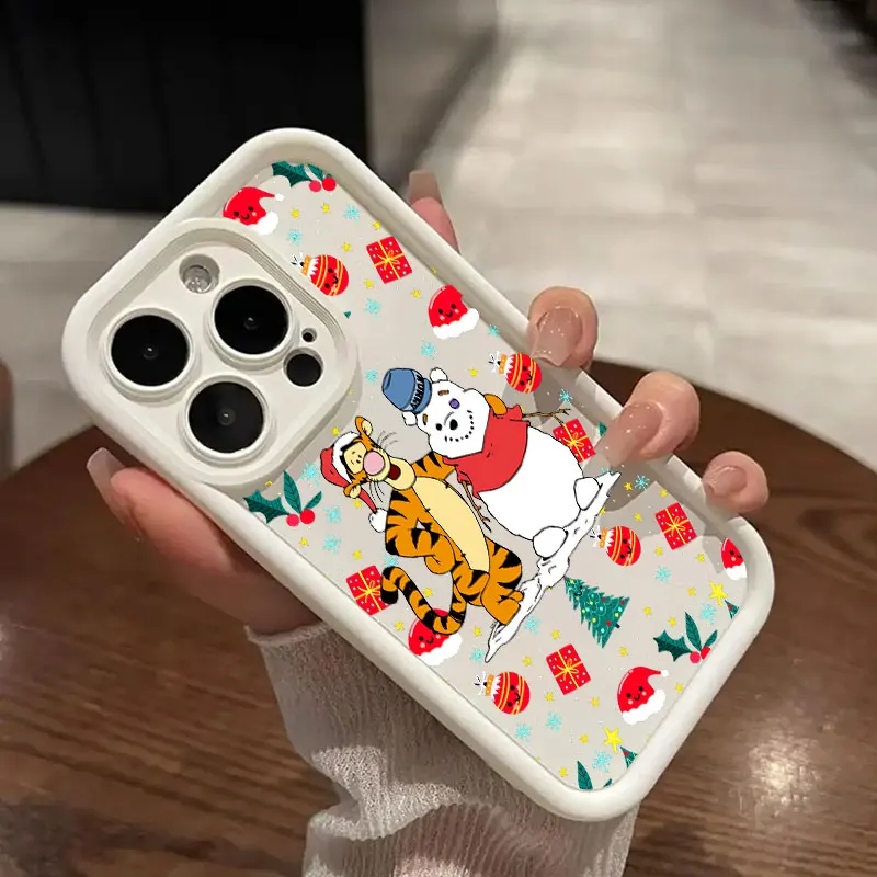 Disneies Navidad Winnie Tigger funda de teléfono para IPhone 16 15 14 13 12 11 Pro Max Mini XR XS X 7 8 6 6s Plus cubierta trasera suave de TPU - imagen 4