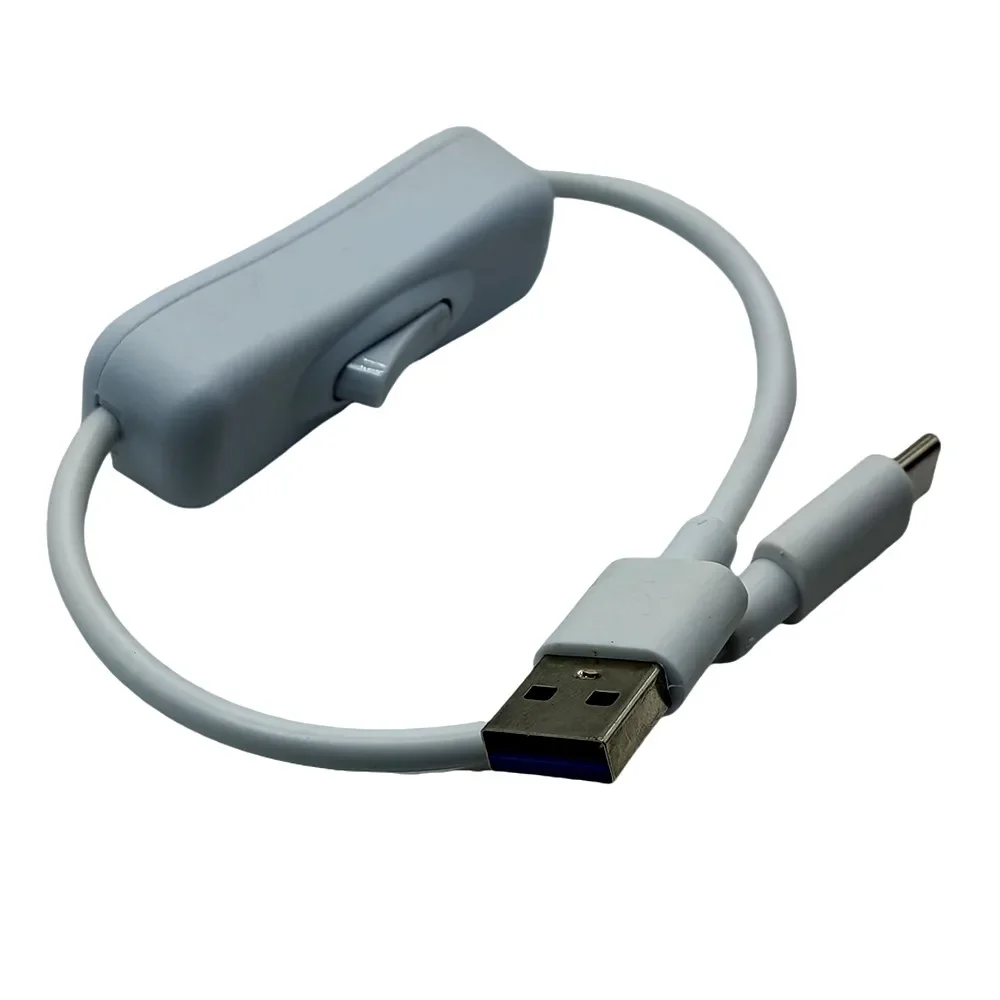 Cable USB 3A a tipo C para Samsung S10 S9 S8 Huawei P30 Pro Raspberry Pi 4B cargador de teléfono de carga rápida con interruptor de encendido y apagado - imagen 3