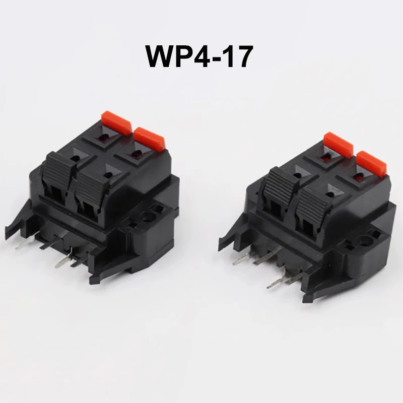 1 Uds WP doble fila 4 posiciones conector Audio bocina cable Jack Socket WP4-17 WP4-15 altavoz resorte Terminal interruptor Clip de prueba - imagen 4