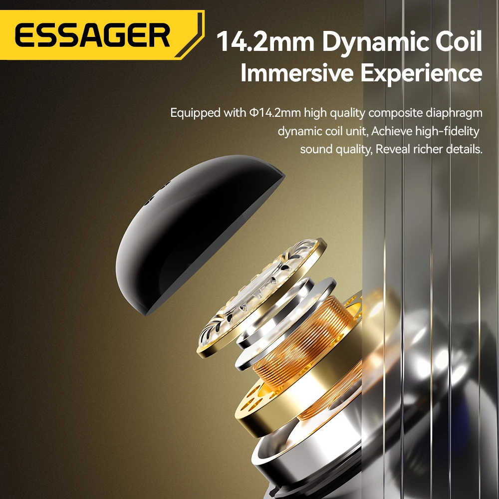 Essager-auriculares intrauditivos con cable de 3,5mm, cascos con cable y micrófono, estéreo, deportivos, Control en línea para teléfonos - imagen 3