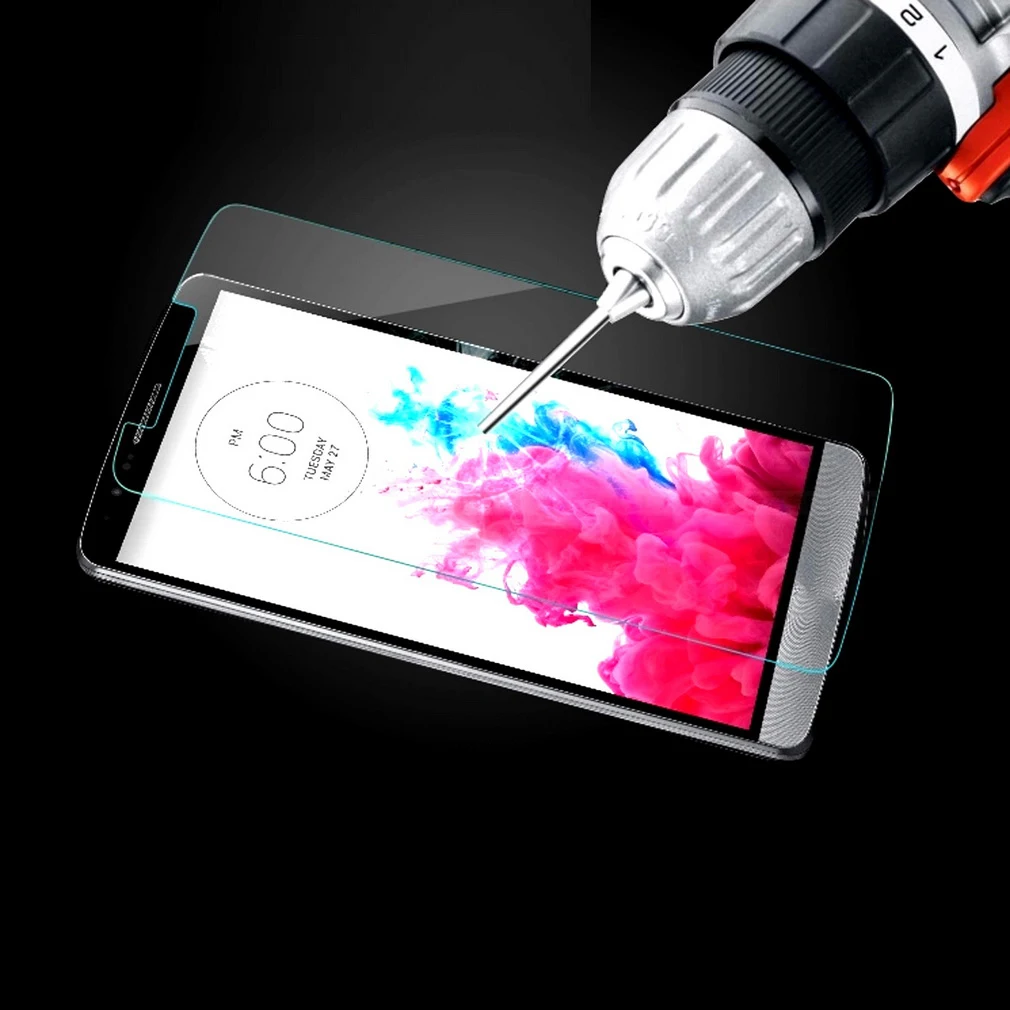 Protector de pantalla de vidrio templado inastillable + película de soporte de teléfono para LG G3 - imagen 4