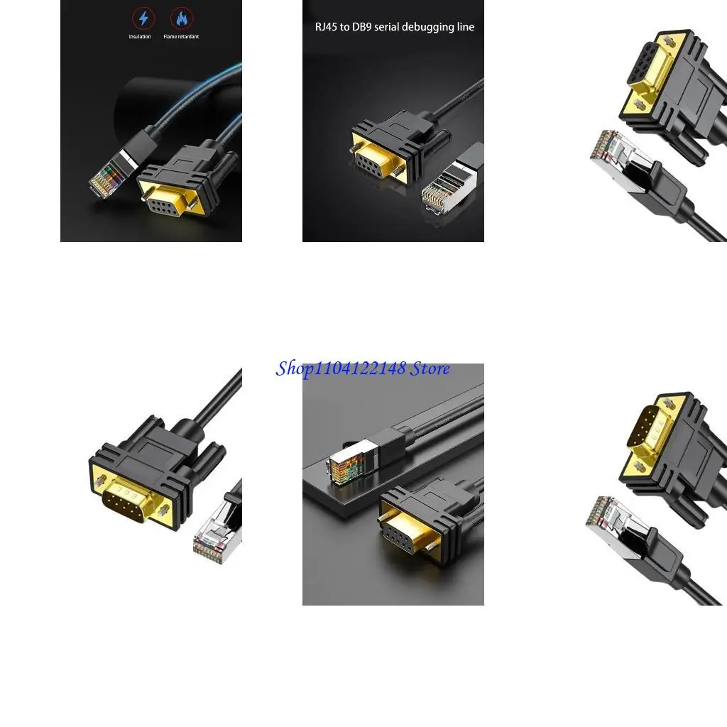 P9FA Flexible PVC RJ45 a DB9PIN cable consola mejora velocidad transmisión datos