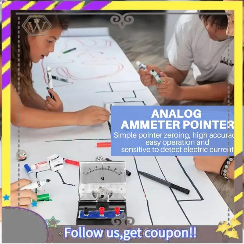 Nuevo amperímetro analógico tipo puntero probador de amperios de corriente eléctrica amperímetro sensible microamperímetro galvanómetro