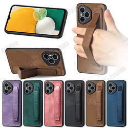 Funda de lujo Retro lisa de cuero PU mate con soporte para Honor 400 Pro 400 Lite, funda de silicona con soporte para pulsera para Honor400 Pro