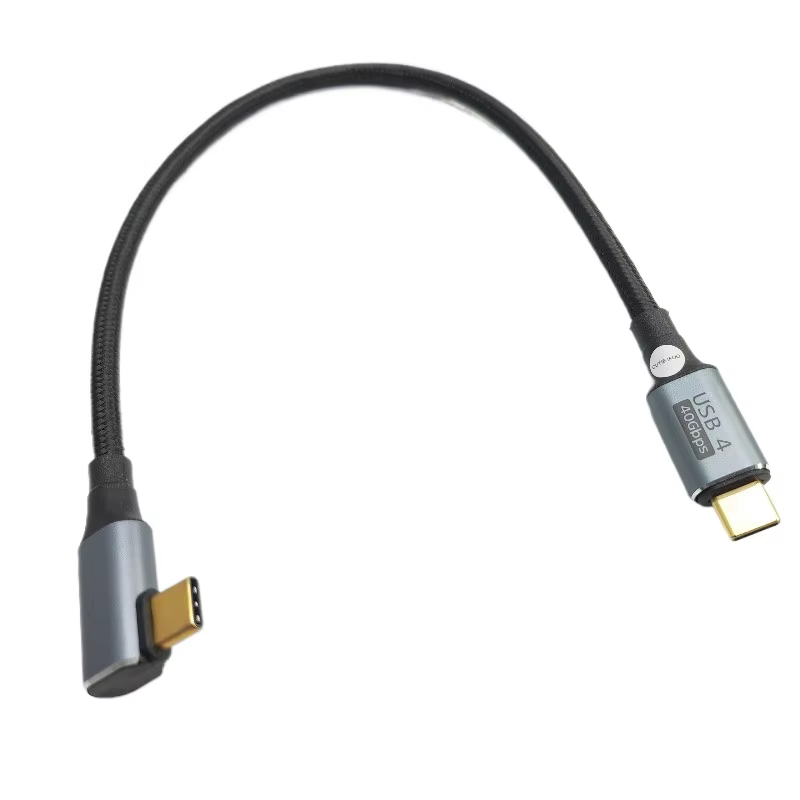 Cable USB-C 100W 90 Grados - Carga rapida USB 4.0 8K 60Hz 30cm - imagen 2