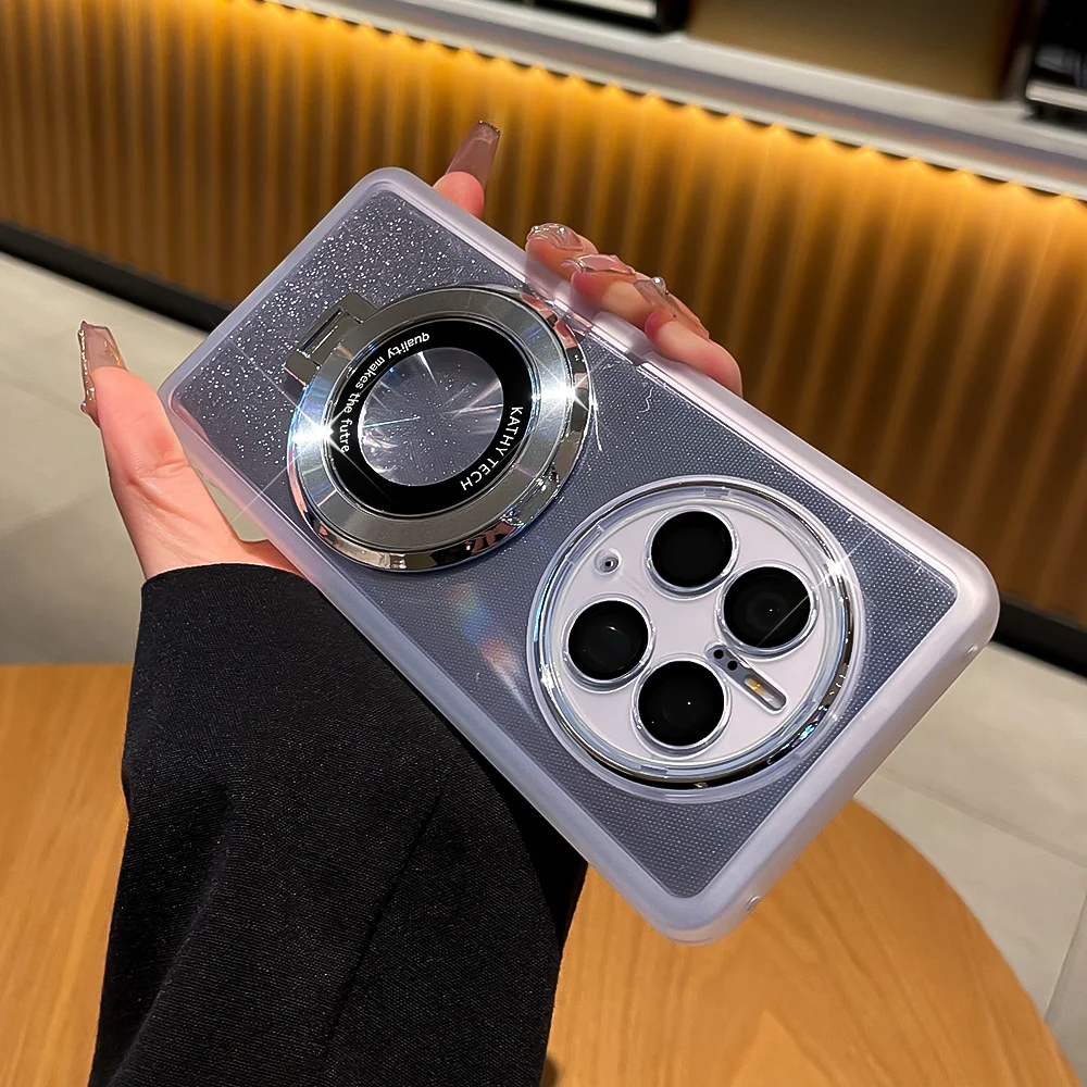 Funda trasera protectora para OPPO Realme GT 5 Pro, carcasa transparente de TPU suave con anillo, magnética, para OPPO Realme GT5 5Pro