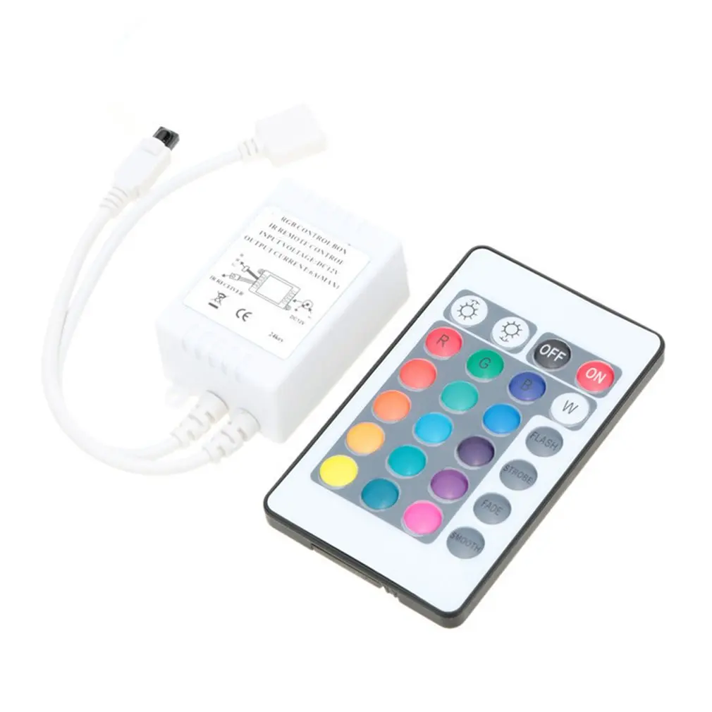Controlador remoto IR inalámbrico para tira de luces LED, controlador de 24 teclas para SMD3528 SMD5050 RGB, alta calidad, tienda mundial