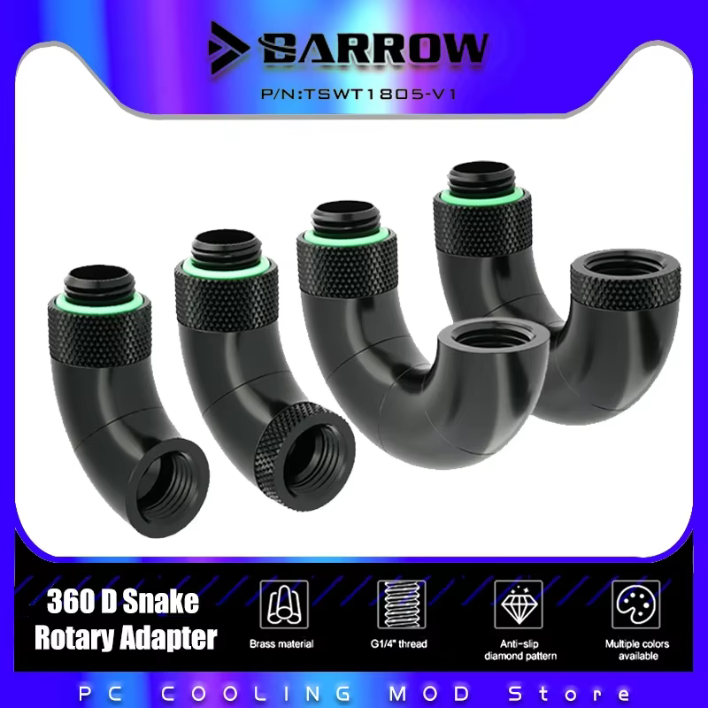 Barrow Adaptador Giratorio Agua PC 90° 180° Multiángulo