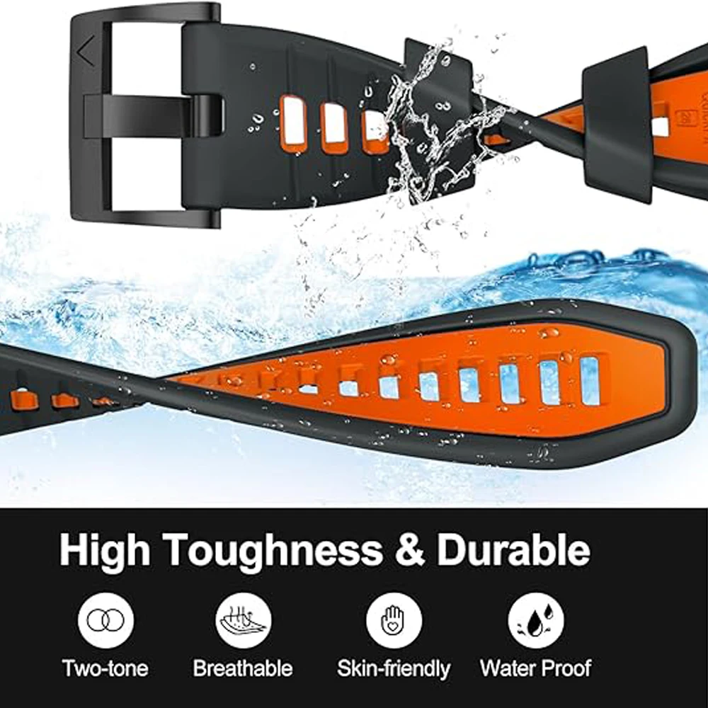 Correa de silicona QuickFit de 22mm y 26mm para Garmin Fenix 8 E 7 7X Pro 6 6X 5 5X/Epix Gen 2/Tactix8/Instinct 3 2X/965 955 945 - imagen 4