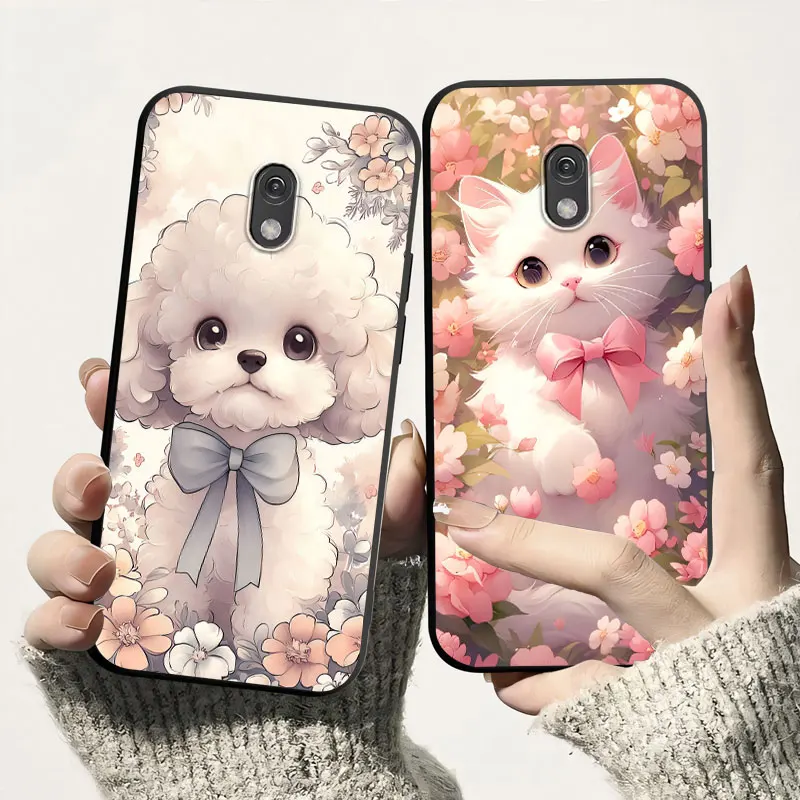 Protector para Nokia 215 4G funda para Nokia 225 4G a prueba de golpes funda trasera de silicona suave TPU funda de teléfono flor gato parachoques a prueba de polvo - imagen 4