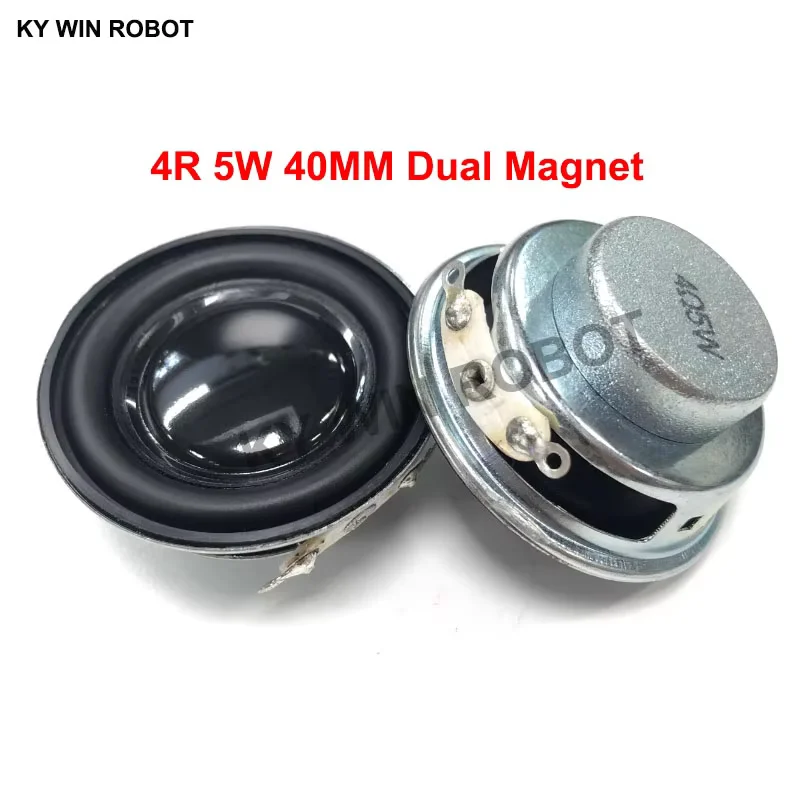 2 unids/lote bocina de altavoz de alta calidad 5W 4R diámetro 4CM 40mm amplificador junta de goma altavoz trompeta espesor 18MM