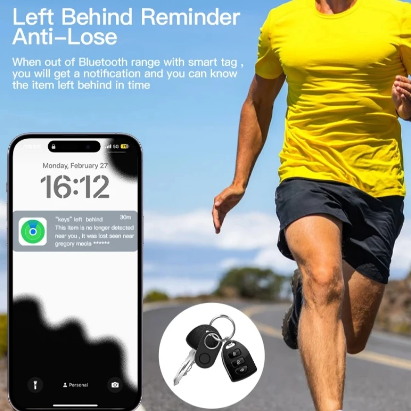 Rastreador GPS con etiqueta inteligente Bluetooth a través de Find My Finder para llaves, bolsa de equipaje para mascotas, resistente al polvo y al agua IP54 con carcasa de silicona - imagen 5