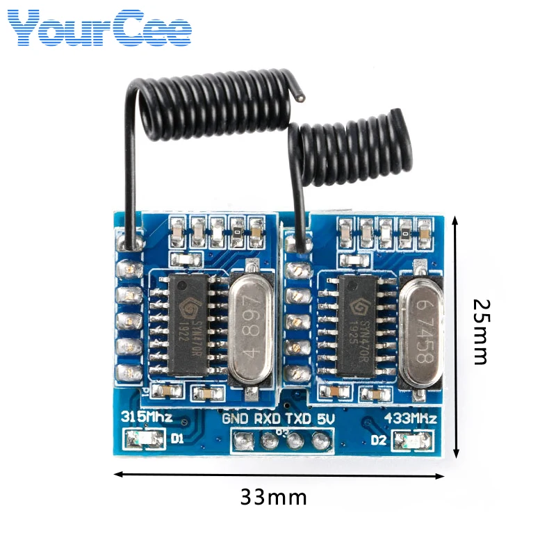Módulo de placa Decod inalámbrica de doble frecuencia, interruptor de Control remoto Wifi RF 315 433MHz RF34B, controlador receptor DC 3,3 V-5,5 V - imagen 4