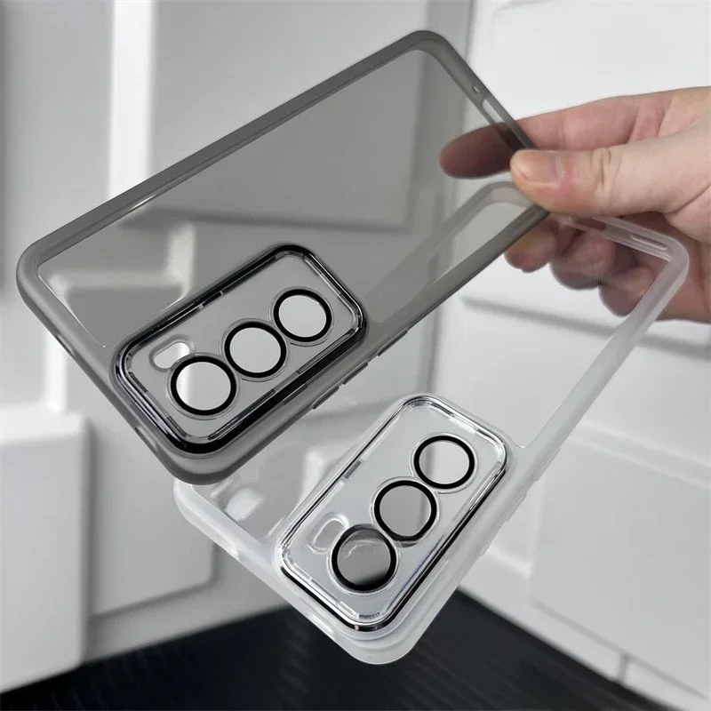 Fundas de cubierta de película de lente de lujo para OPPO Reno 12 Pro Reno12Pro 5G Global cámara completa protectora transparente suave carcasa de armadura a prueba de golpes - imagen 5