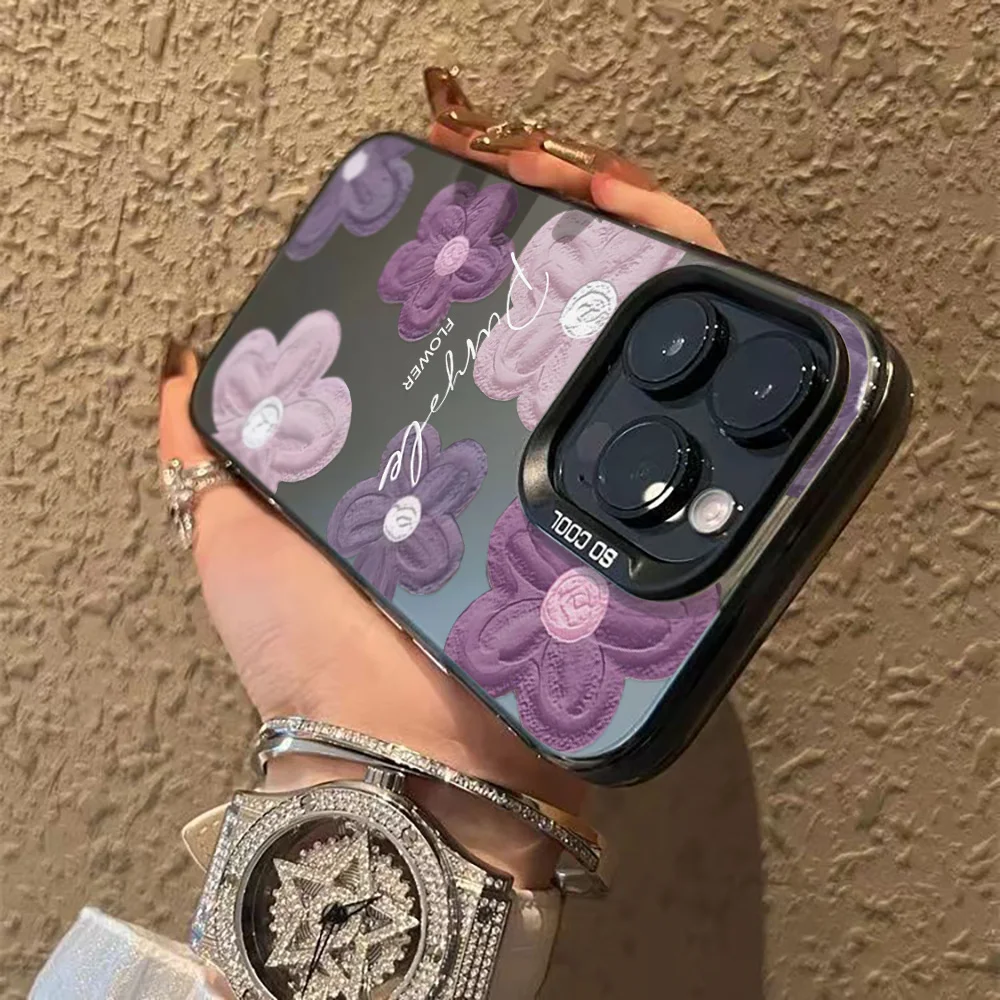 Funda dura mate con flores para Samsung A56 5G A55 A54 A16 A15 A53 A52 A36 A35 A34 A14 A13 S24 Ultra S25 S23 FE S22 A06 A05s - imagen 5