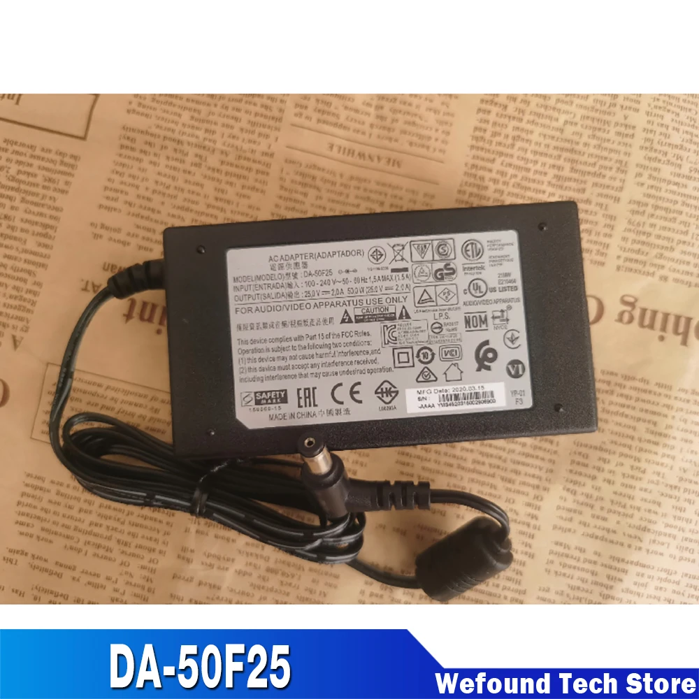 Para LG 25V2A adaptador de corriente Echo Cable de carga de Audio de pared DA-50F25 - imagen 2