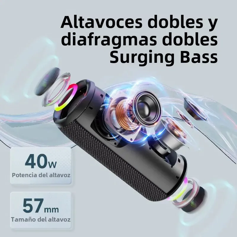 Zealot-S49PRO Altavoz Bluetooth portátil 20W IPX6 impermeable potente caja de sonido bajo Boost doble emparejamiento altavoz inalámbrico verdadero - imagen 5
