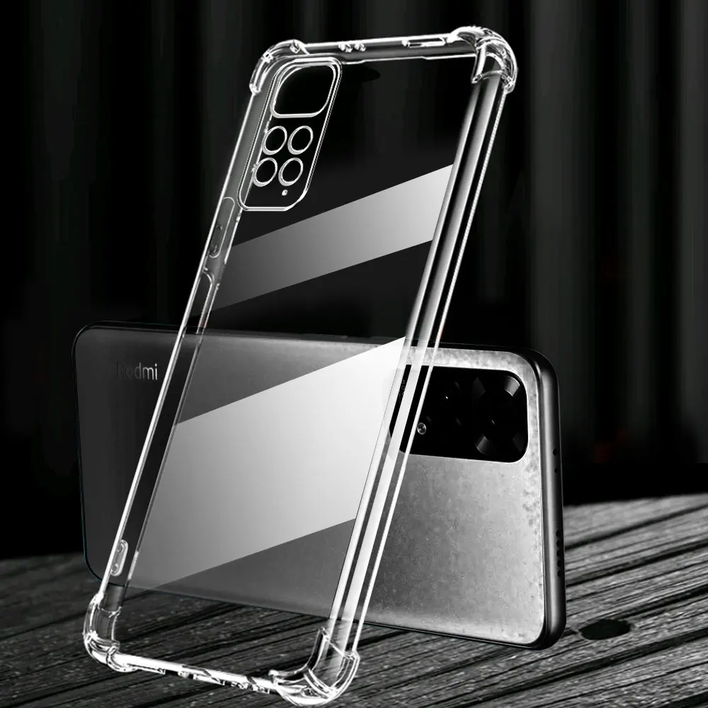 Funda de teléfono a prueba de golpes para Redmi Note 11 Pro 11 ProPlus 11S, funda de silicona suave transparente para Redmi Note 11T Pro Plus 11E - imagen 4
