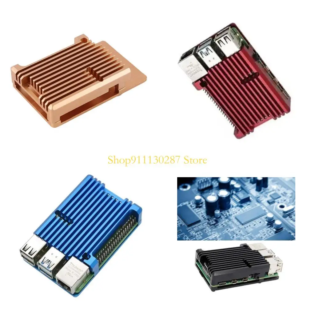 Case aluminio delgado J1HC con enfriamiento pasivo, instalación fácil para 4B