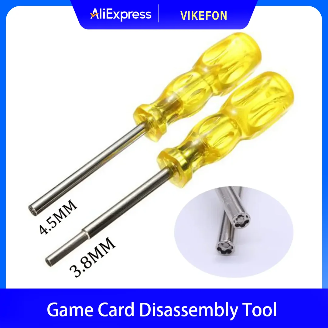 Destornillador Universal de herramienta de desmontaje de tarjetas de juego de 3,8mm y 4,5mm para consola de juegos N64/SFC/GB/NES/NGC, juego de destornilladores de desmontaje