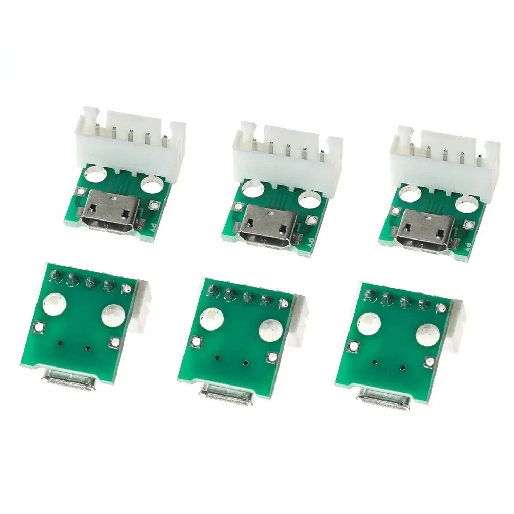 Placa adaptadora Q99, conector hembra, adaptador MICRO USB a DIP, conector de 5 pines de 2,54mm, placa de ruptura de adaptador PCB DIP, 10 Uds. - imagen 4