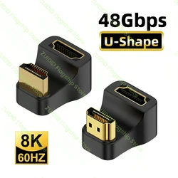 Adaptador HDMI 2.1 Macho-Hembra en U 8K60Hz para monitor PS4/3