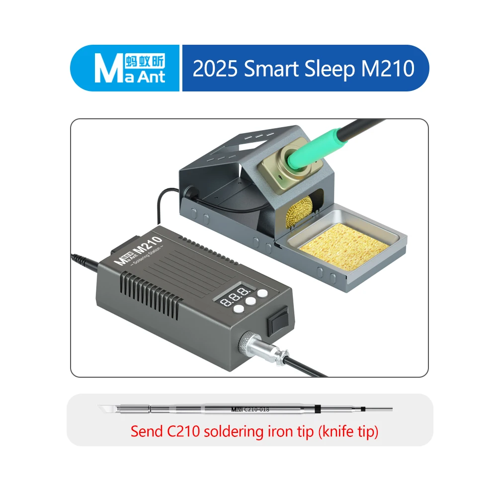 MaAnt M210 Estación de soldadura LED Ajuste digital Auto Sleep 1s-2s Calentamiento rápido JBC 210 Micro herramientas de soldadura de reparación electrónica