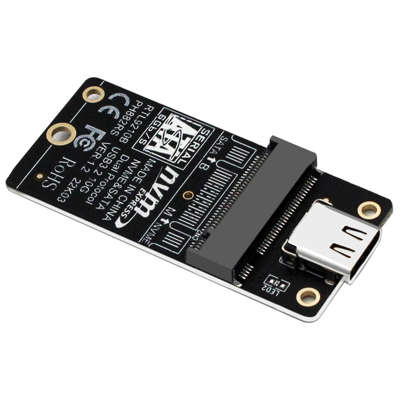 Adaptador M2 a USB 3,1 tipo C, PCIE NVME SSD M.2 SATA SSD a USB C, placa 10gbps elevadora, protocolo Dual RTL9210B para clave M/B + M 2230 M2 - imagen 4