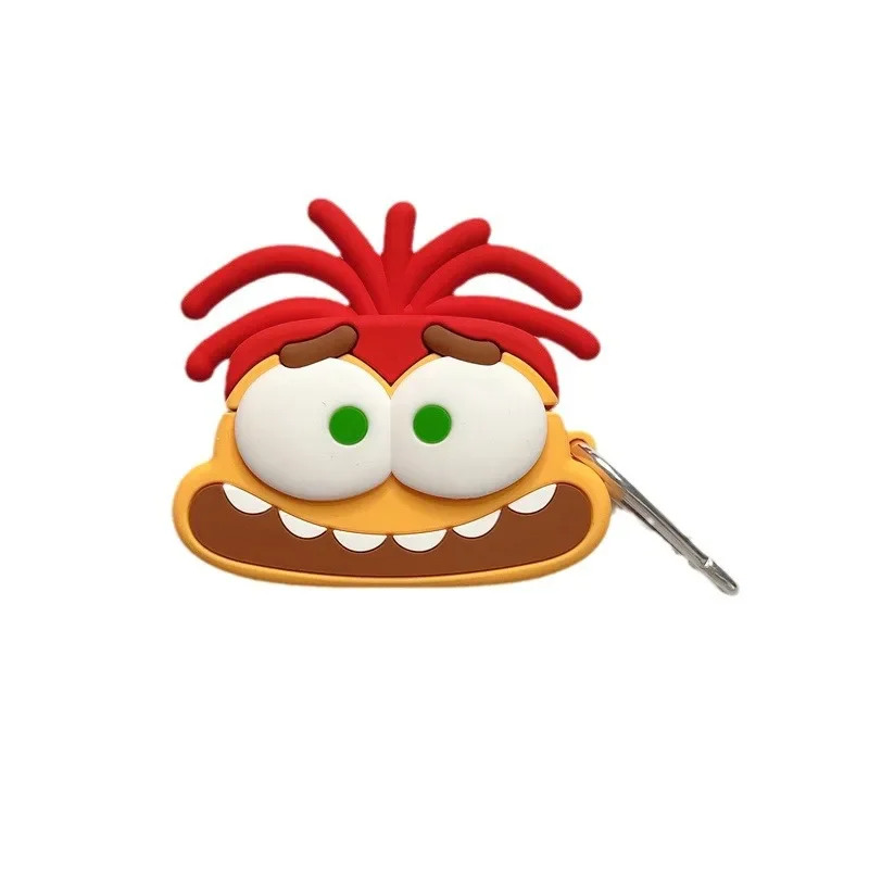 Brain Agent Team Angry Apple Bluetooth funda para auriculares adecuada para Airpods 4 3 2 1 Pro 2 silicona anticaída Airpods 1st Genat - imagen 5