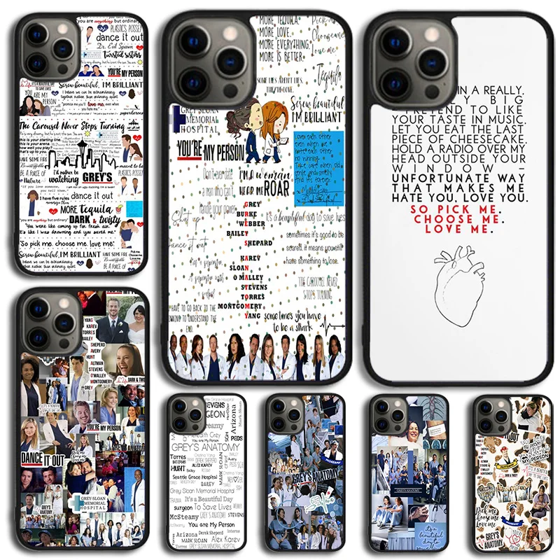 Grey Anatomy Eres mi persona Funda de teléfono para iPhone XR XS 11 12 13 Mini 15 16 14 Pro MAX Plus