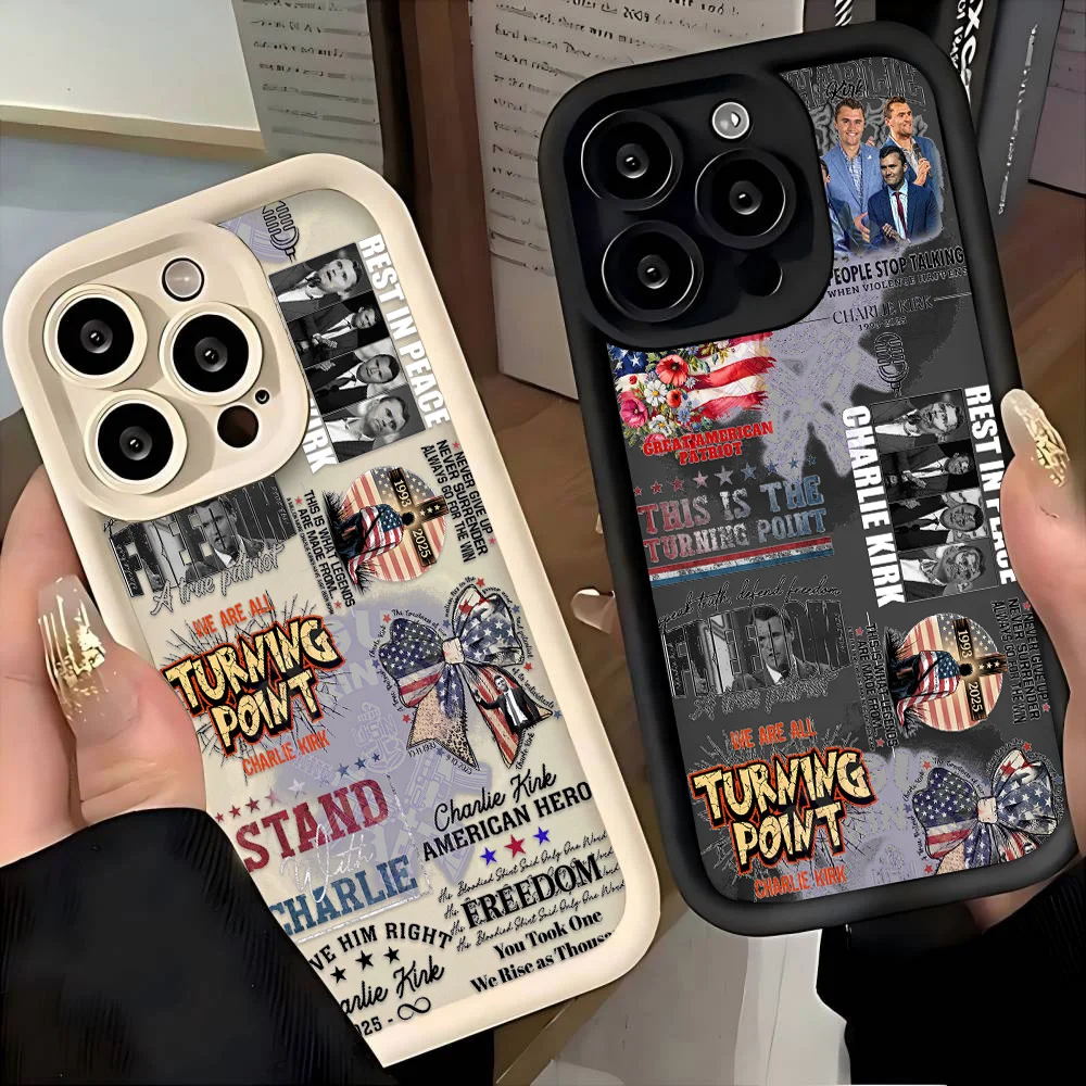 Funda de teléfono c-Charlie_Kirks a la moda para Samsung S25 S24 S23 S22 S21 S20 F06 M16 Note 20 FE Plus Ultra 4G 5G funda de silicona