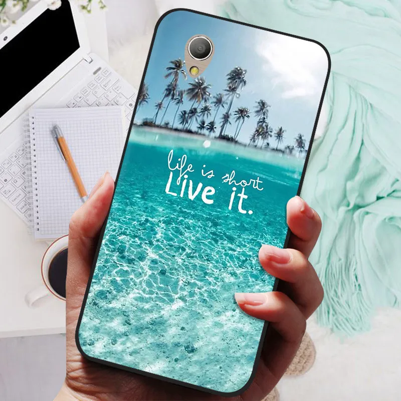 Para Alcatel 1 5033D funda 5033 cubierta negra León Lobo fundas traseras suaves de silicona para Alcatel 1 5033D funda protectora para teléfono - imagen 3