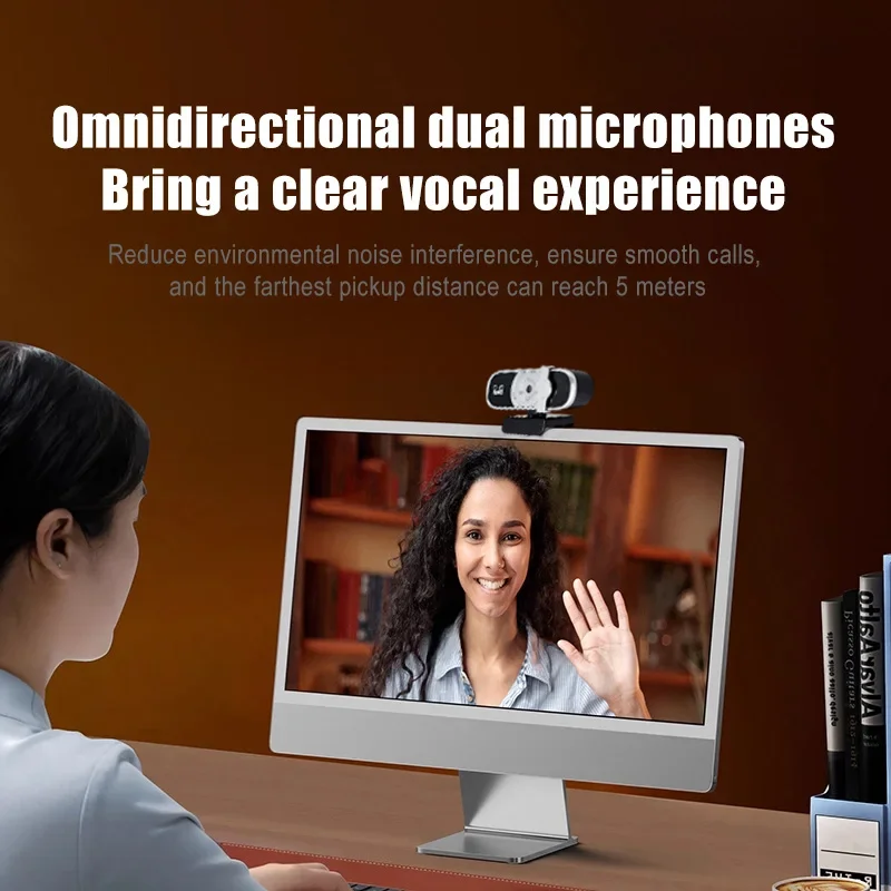 Cámara web HD 1080P 2K 4K con micrófono, cámara de ordenador Usb para Pc, portátil, videoconferencia, clase en línea, Zoom, equipos de Skype - imagen 4