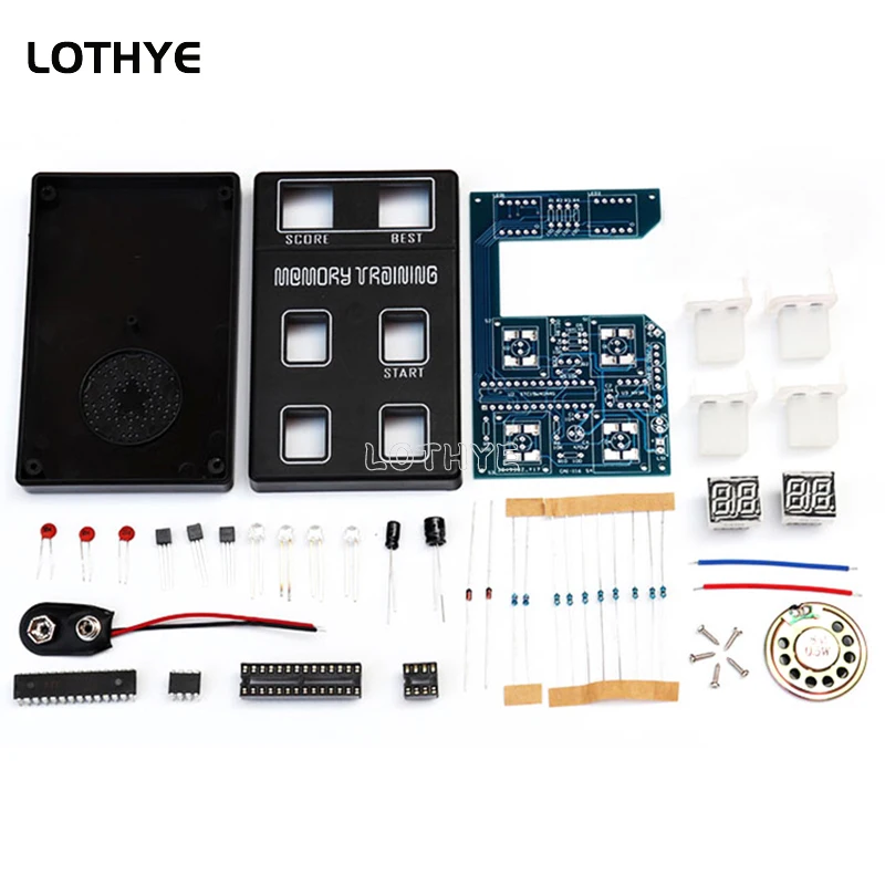 Kit electrónico DIY, máquina de juego de memoria LED, Kit de producción DC 9V 1-99 niveles, juego de rompecabezas, Kit de fabricación, entrenamiento de habilidades de soldadura divertida - imagen 2