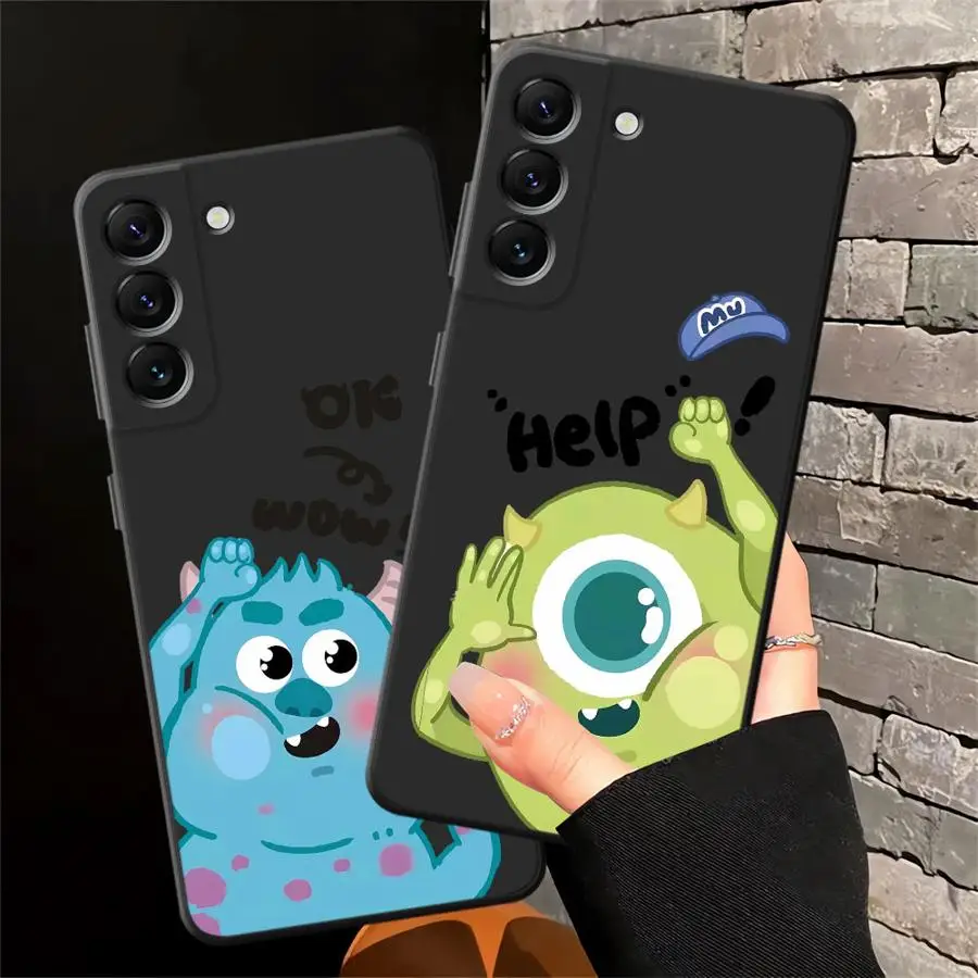 Funda para Samsung Galaxy A50 A05 A04 A30 A15 A10 A12 A20 A13 A70 A17 A40 A16 A06 funda negra suave para teléfono dibujos animados monstruos de Disney - imagen 3
