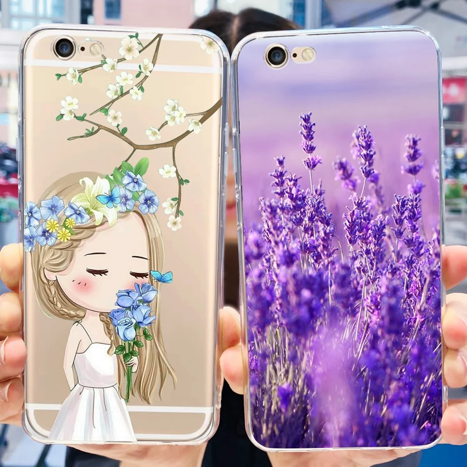 Para Apple iPhone 6 6S Plus funda nueva moda cubierta pintada funda de teléfono de silicona transparente para iPhone 6 Plus iPhone6 S Fundas suaves Capa - imagen 2