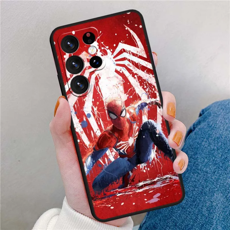 Boy Spiderman Cool para Samsung Note 20 10 9 M62 M52 M32 M31 M12 M02 M13 Plus Lite Ultra funda de teléfono negra - imagen 4