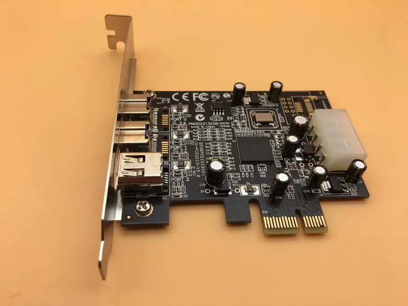 Tarjeta de captura TI2213, Chipset PCI-E a 2 puertos 1394B + 1394A, tarjeta de captura de vídeo HD DV, FireWire 1394, unidad gratuita con Cable, 800 - imagen 4